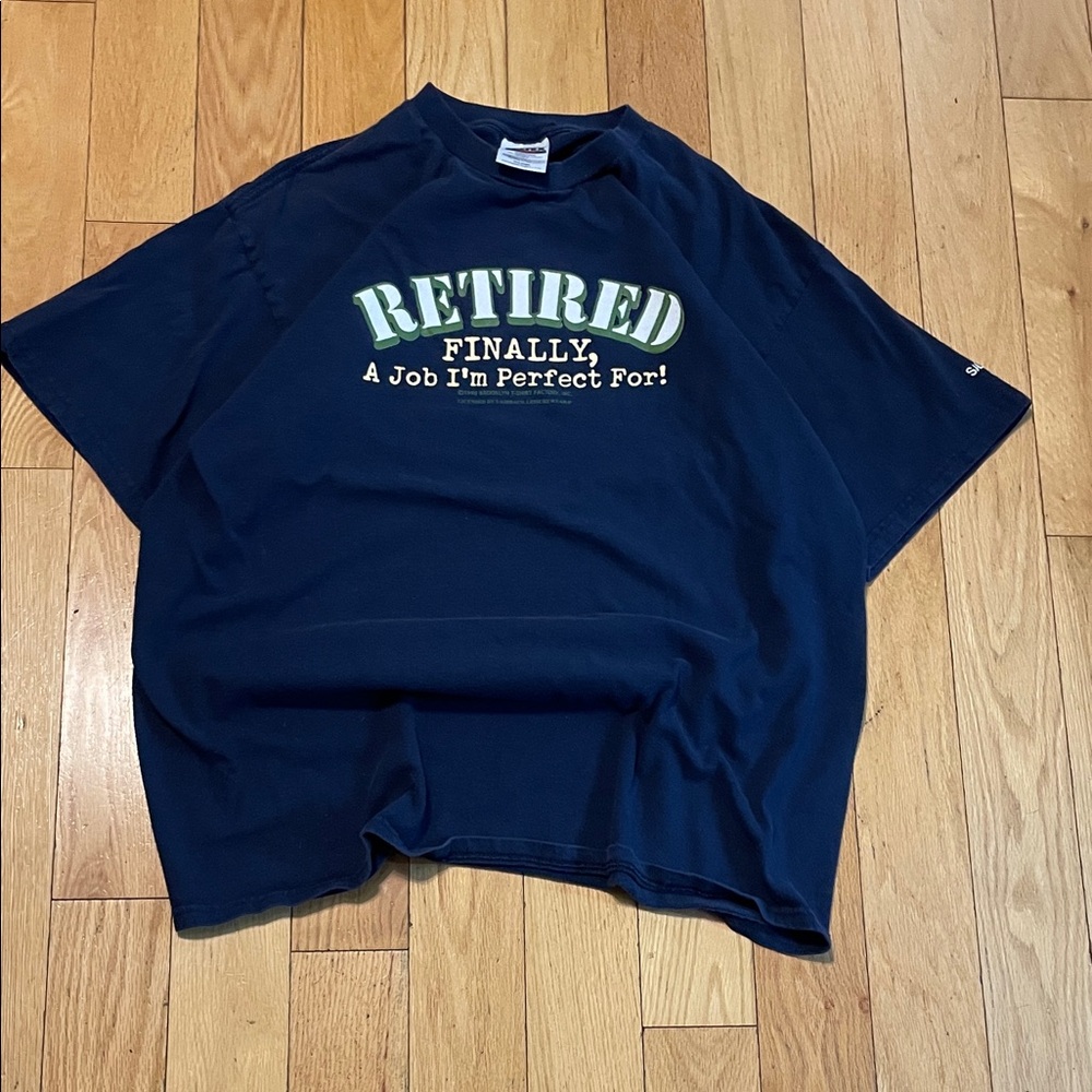 Tultex Dark Blue Retired Graphic Tee